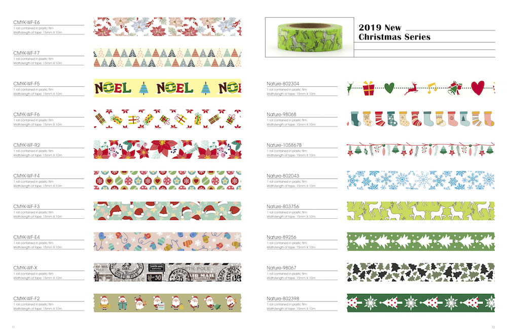 Christmas washi tape patterns